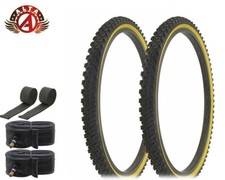 Alta Bicycle Performance Durable 26 X 2.00 Gum Wall Mtb Knobby Tires 6pc Set.