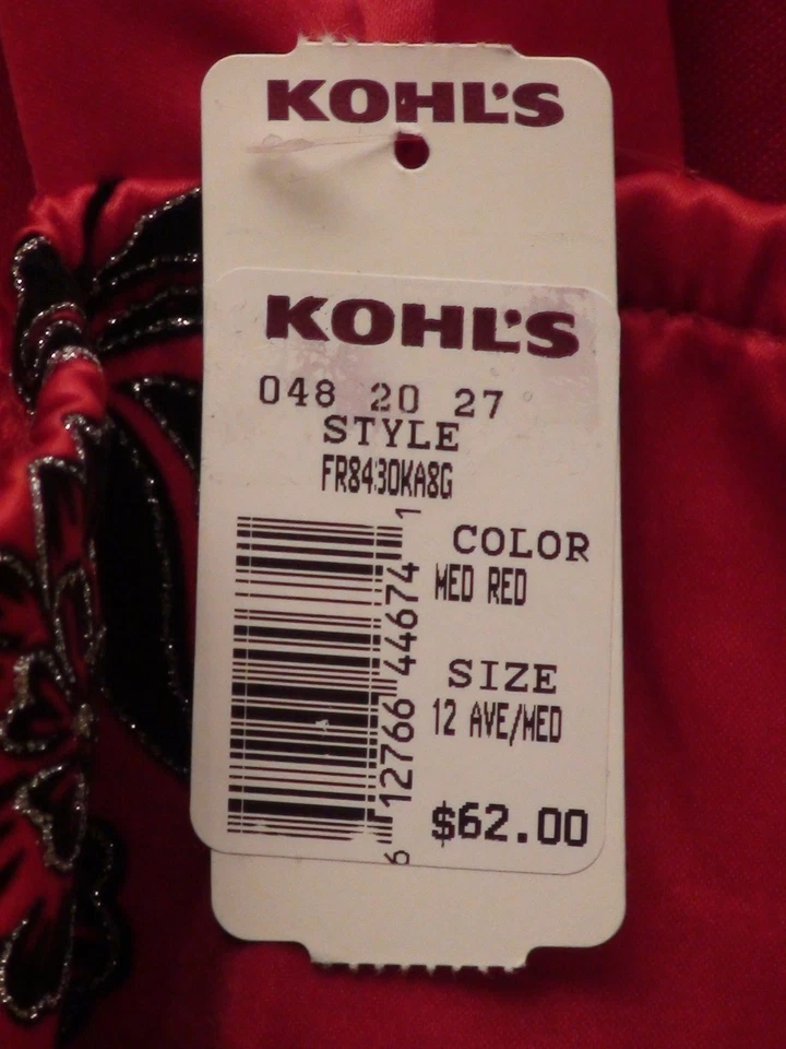 Vestido Elegante My Michelle Nuevo con Etiquetas Talla 12/14 Rojo y Negro Floral Estilo Recogida Burbuja  Foto 4 de 4