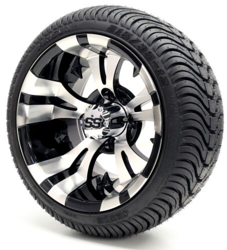 Golf Cart Wheels and Tires - 12" Vampire SS & (215/35-12 or 215/50-12) (x4) - Picture 2 of 15