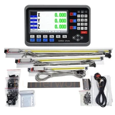 DRO 3Axis LCD Display Digital Readout kit 50-1000mm Linear Scales 5um Mill Lathe