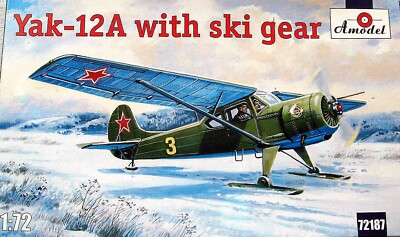 Amodel 72187 Yakovlev Yak-12A with ski gear 1:72 Neu Bauteile versiegelt in OVP