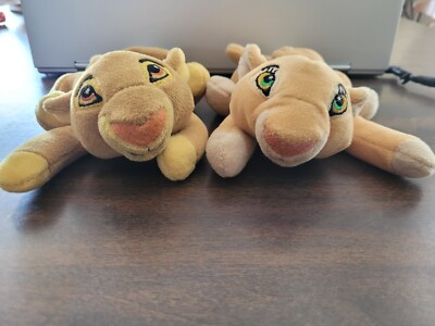 Disney Lion King Simba/Nala 8'' Bean Bag Plush Stuffed Toy Animal