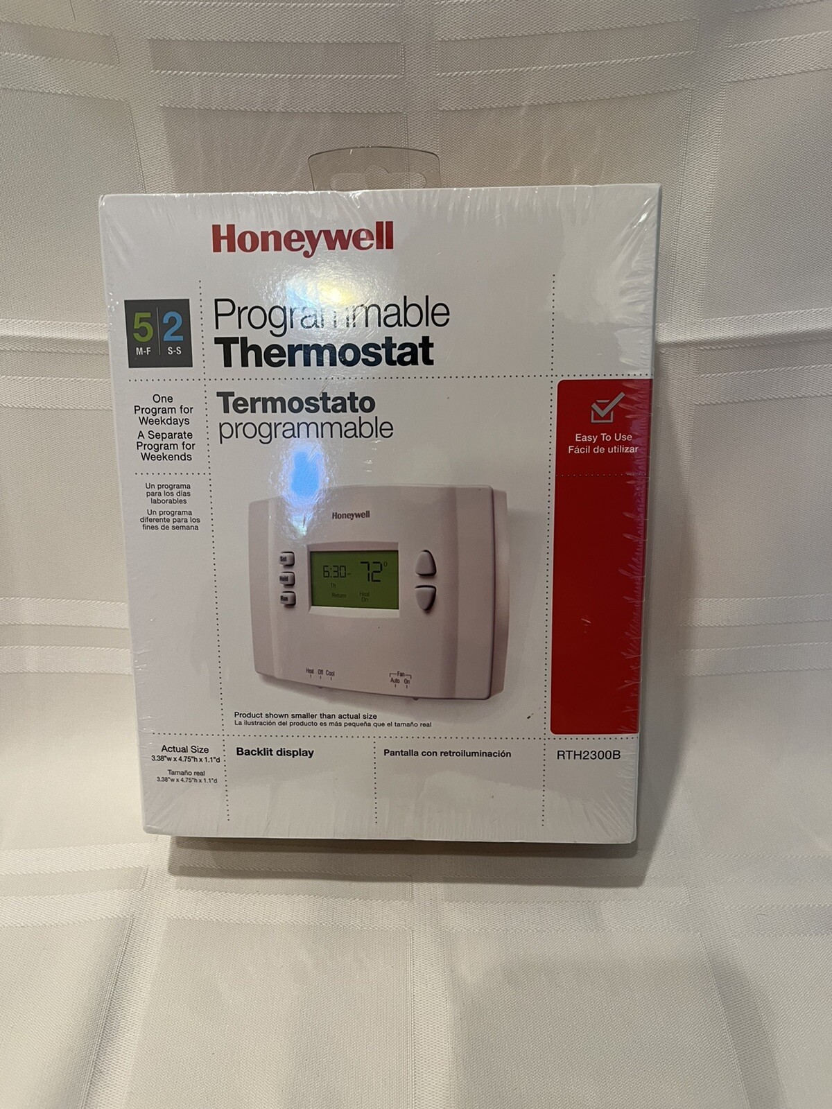 Honeywell Programmable Digital Thermostat Heating u0026 Cooling RTH2300B NEW  SEALED | eBay