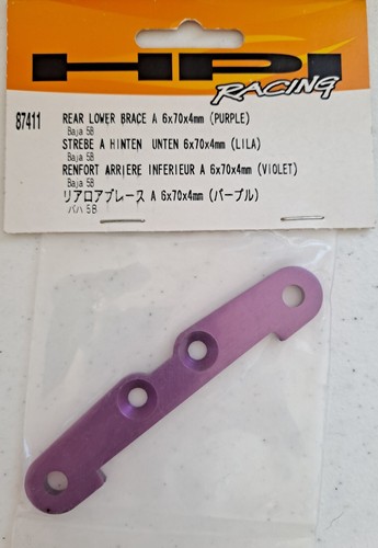 HPI Racing Rear Lower Brace A (Purple) 6 x 70 x 4 mm #87411 - 第 1/1 張圖片