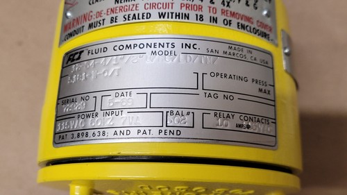 Interruptor de flujo FCI 12-64-4/1""/2"" U/HC/LD/TM/5181-W-Q/T 115 VAC 1"" Npt - Imagen 3 de 7