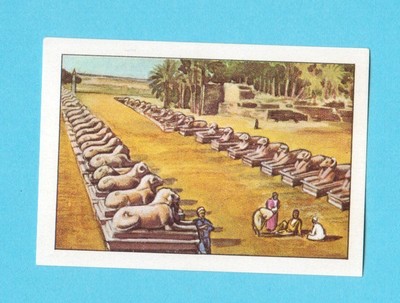 Egyptian Sphinx Egypt Vintage Nestle Collector Sticker Card  Belgium