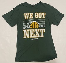 Seattle Sonics NBA Shirt Men’s Size Large “We Got Next” Green Yellow Basketball