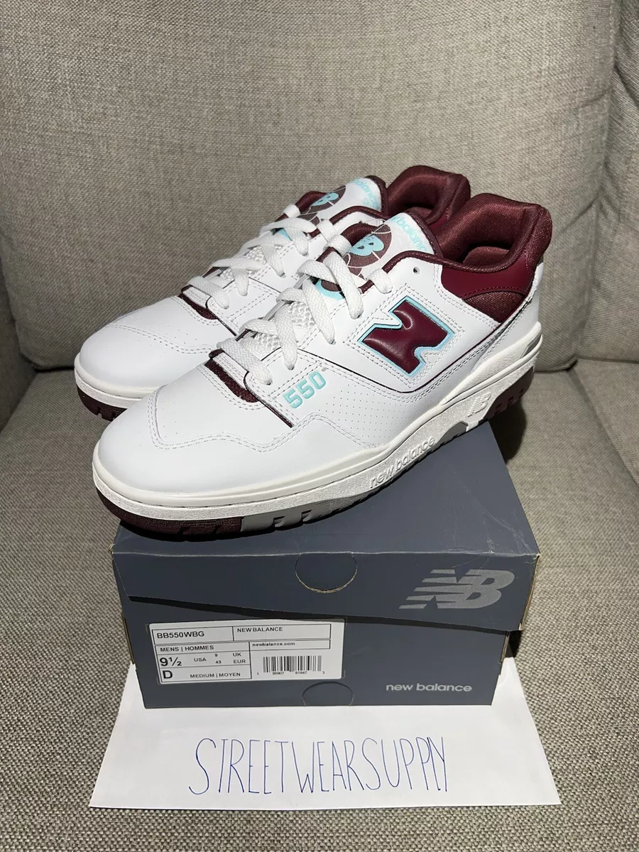 New Balance 550 Burgundy Cyan Mens Shoes - BB550WBG BB550WBG