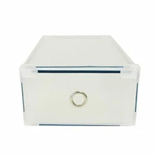 Wrapables Medium Drawer Style Shoe Box For Closet Organization, Medium, Clear,..