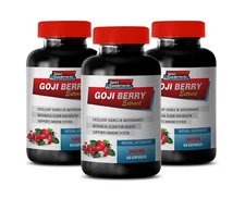 Boost Immunity - GOJI BERRY EXTRACT - Enhance Vitality - 3 Bottles 180 Capsules