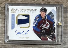 2017-18 SP Authentic #135 Tyson Jost Limited Future Watch Auto Patch #/100