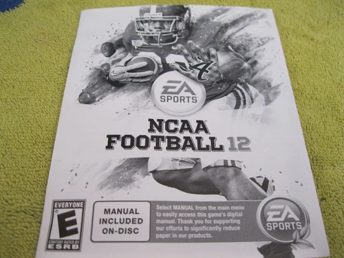 NCAA Football 12 Official Game Manual For PlayStation 3 By EA Sports