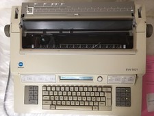 Minolta Camera Co LTD Electric Typewriter with Cover EW501 Vintage Tan Pre Owned thumbnail