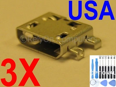 3x Micro USB Charging Port Sync For Acer Iconia One 10 B3-A20 A5008 Tablet USA