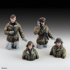 Unpainted 1/35 German Soldiers Tank Crew WW2 Resin Figure Model Kit Unassembled
