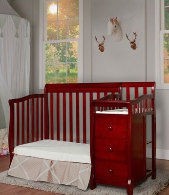 cherry wood 4 in 1 crib