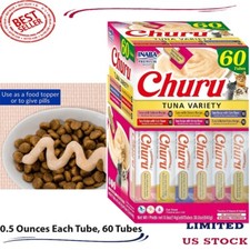 Churu Cat Treats, Grain-Free, Lickable, Squeezable Creamy, 60 Tubes, 0.5 Oz Each