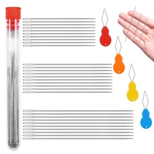 30 PCS 3 Assorted Sizes Large Eye Needles for Hand Sewing Crafts, Embroidery ...