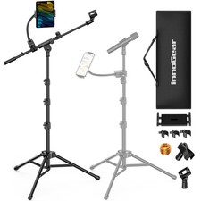 InnoGear Microphone Stand Floor, Adjustable Tripod Boom Mic with Black