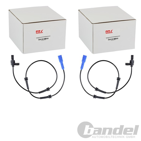 2X NTY ABS-SENSOR Hinten Beidseitig Passend FÜR Peugeot 206 206+ Links+Rechts-image