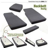 Spannbettlaken Adria Coral Heckbett Wohnmobil Camper Modelle Grau 4 Tlg Oekotex