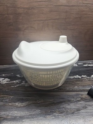 IKEA Salad Spinner TOKIG White Bowl Double Salad Lettuce Washer Serving Bowl