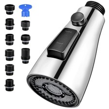 Kitchen Faucet Head Replacement, Premium 3 Function Pull Down Spray Head with...