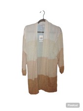 Beach sweater nylah striped cardigan blush br...