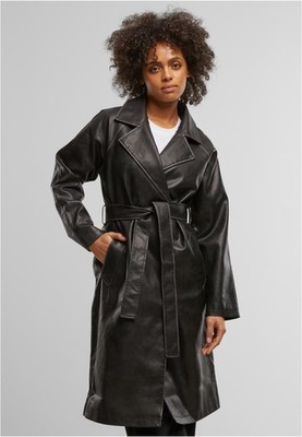Ladies Vintage Leather Trenchcoat Damen Ledermantel | Urban Classics | TB7183