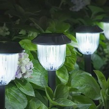 12000K 10 Pack Solar Lights Outdoor IP65 Waterproof,LED Solar Lights for Outs...