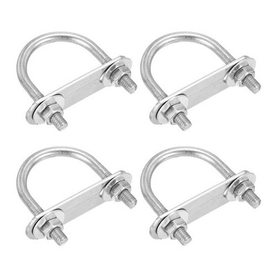 DTGN M6x33x53mm U Bolts Round Kit  4Set  304 Stainless Steel UBolt Kit with N...