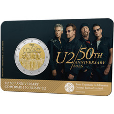 2026 Ireland &euro; 2 Euro Brilliant Uncirculated BU Coin - 50 Years of U2