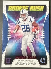 2020 Rookies & Stars #RR-15 Jonathan Taylor RC Red Rookie Rush Insert Card . rookie card picture