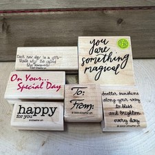 Rubber Stamp various phrases mixed a lot