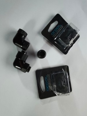 Alphacool Fittinge Softtube Winkel Schwarz Drehbar