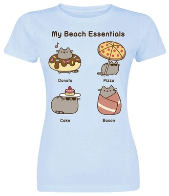 Pusheen Beach Essential Girls Shirt Light Blue XL - Bild 1 von 4