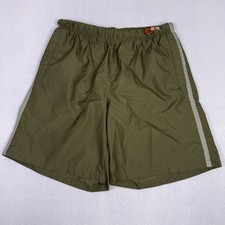 Vintage Nike Mens Large Olive Green Mesh Lined Swim Trunks Toggle Y2K