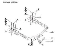 Swan Neck Tow Bar For Vw Passat Saloon B53b B5fl3b 1996-2005 V-115