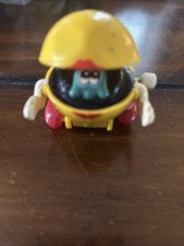 Vintage Tomy Yellow PacMan WindUp Walking Toy Figurine Works - Ghost Inside