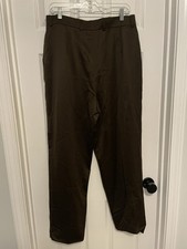 525 NWT ESCADA Brown Hose Trouser 14 Wool Pants. Project Piece.