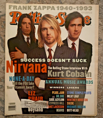 JANUARY 1994 ROLLING STONE MAGAZINE NIRVANA FRANK ZAPPA PEARL JAM LIZ PHAIR STP