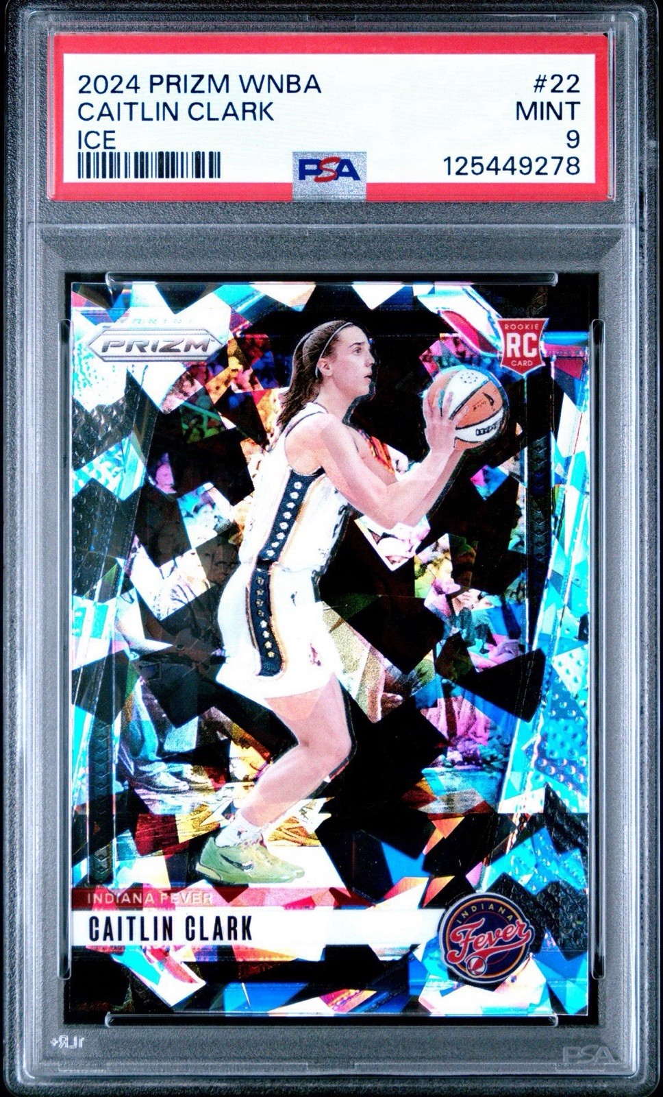 2024 Panini Prizm Wnba Caitlin Clark RC #22 Ice PSA 9