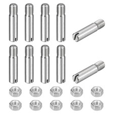 10Pcs Slotted Cylindrical Pin, M5 x 22mm 304 Stainless Steel Dowel with Nut