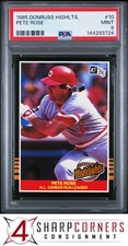 1985 DONRUSS HIGHLIGHTS #10 PETE ROSE REDS PSA 9