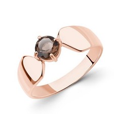 Kaufbei Sokolov Damenring vergoldet aus 925 Silber mit einem Rauchtopas