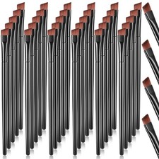 Gerrii 100 Pcs Disposable Angled Brow Brushes for Tinting 3.94 Inch, Black