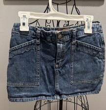 Tommy Hilfiger Jean Skort Girl's Blue Denim Skirt with Pockets Size 10