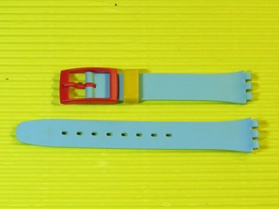 ORIGINAL Swatch Damen - 12mm Kunststoff Armband  PINK FLAMINGO - ALP100 hellblau