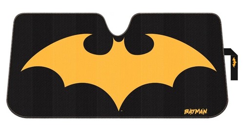 Warner Bros Batman Logo Front Windshield Accordion Folding Automotive Sunshade - Picture 1 of 5