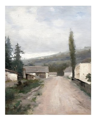 Rustikale Landschaft im ländlichen Stil Wandkunst Impressionistische N
